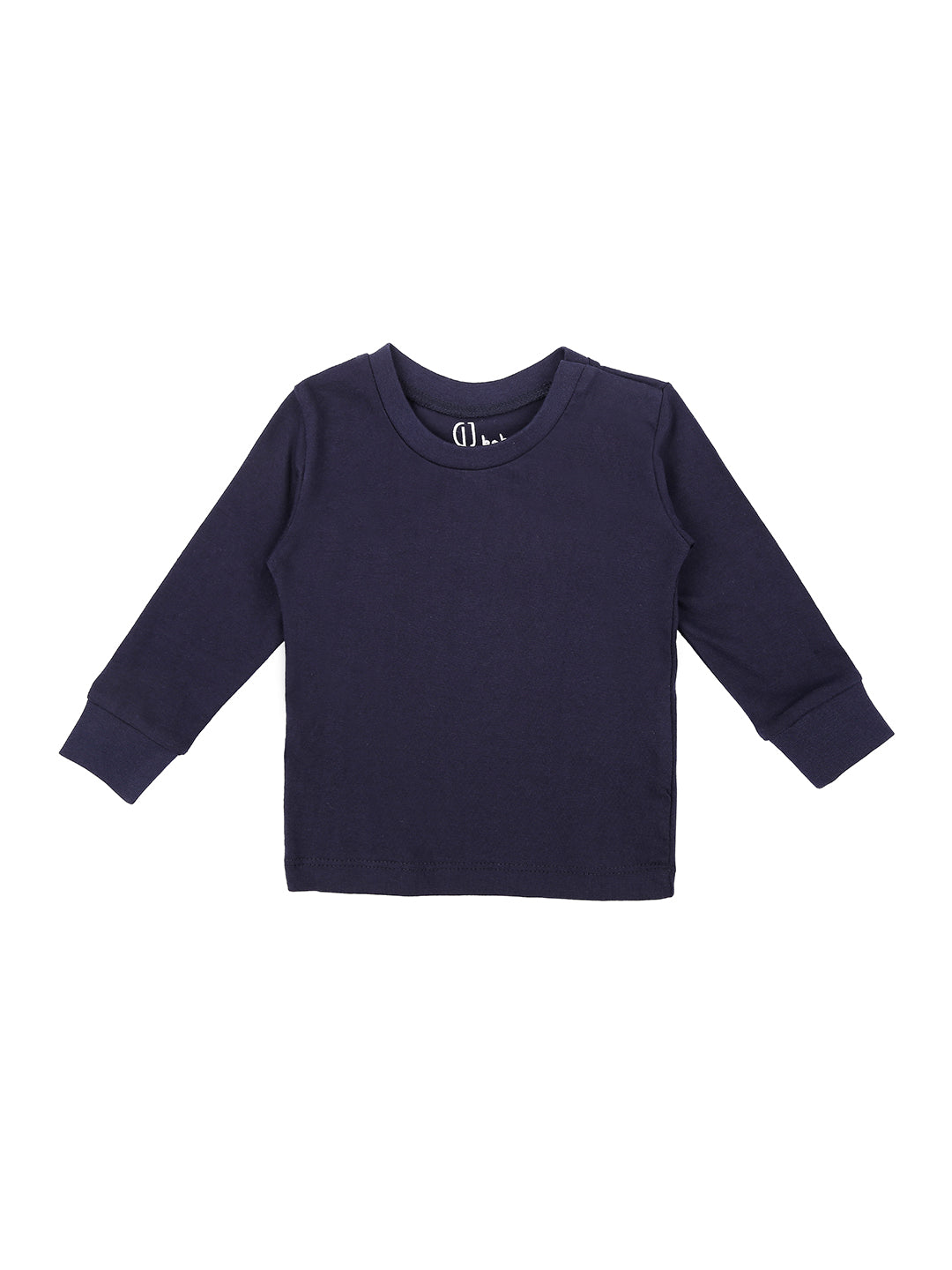 Girls Blue Checks Denim Dungree Full Sleeves