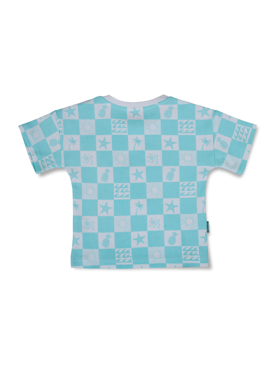 Boys Blue Conversational Print Cotton Baby Set Half Sleaves