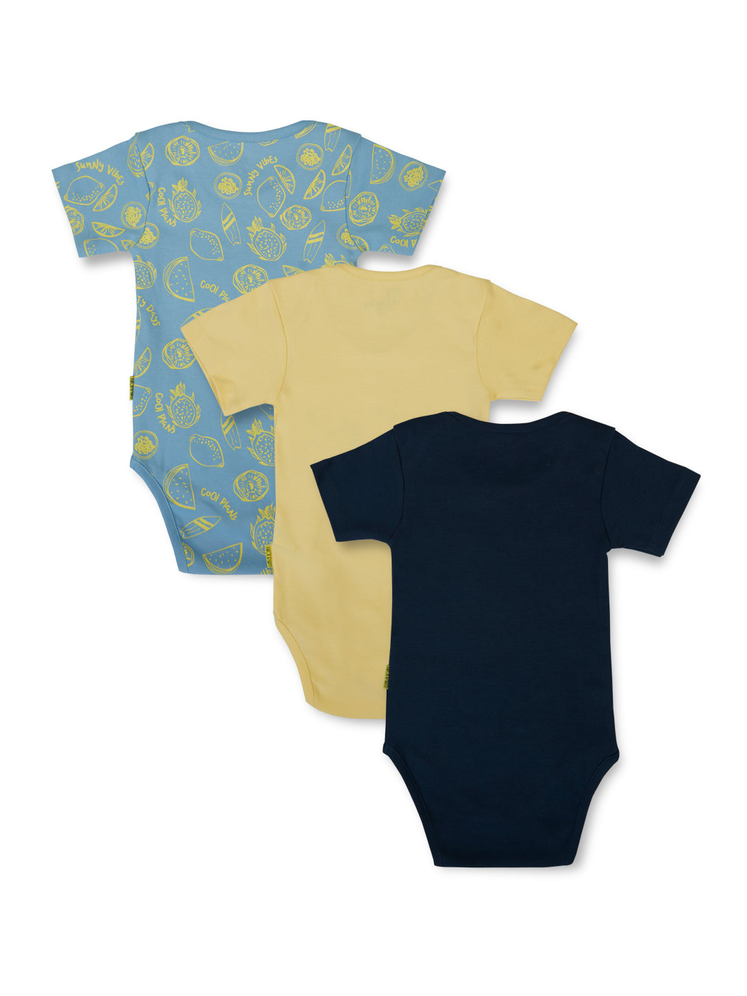 Boys Multicolor Graphic Print Cotton Baby Set Half Sleaves