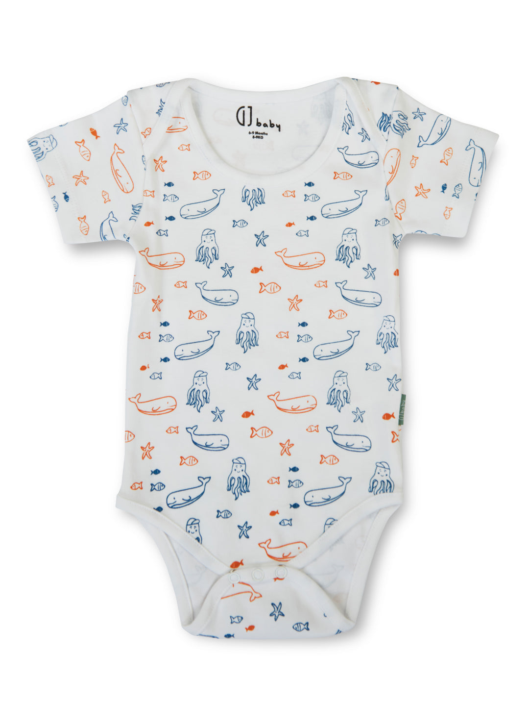 Boys Multicolor Graphic Print Cotton Baby Set Half Sleaves