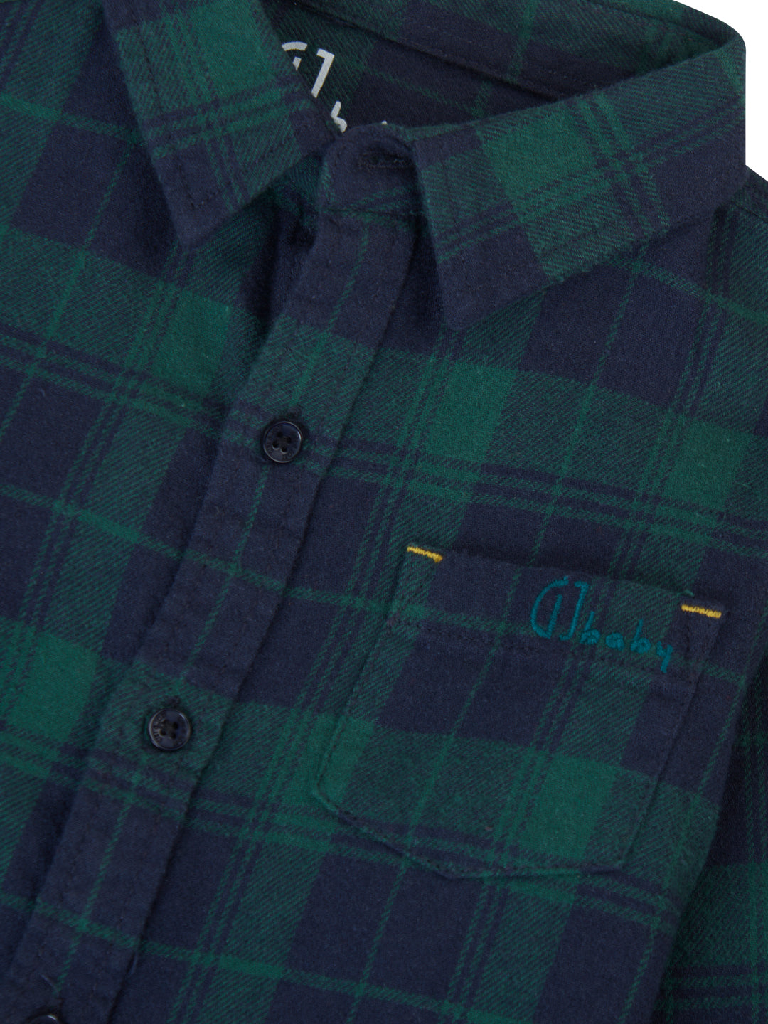 Unisex Grey Classic Chequred Green Cotton Round Neck Half Sleeve T-Shirt