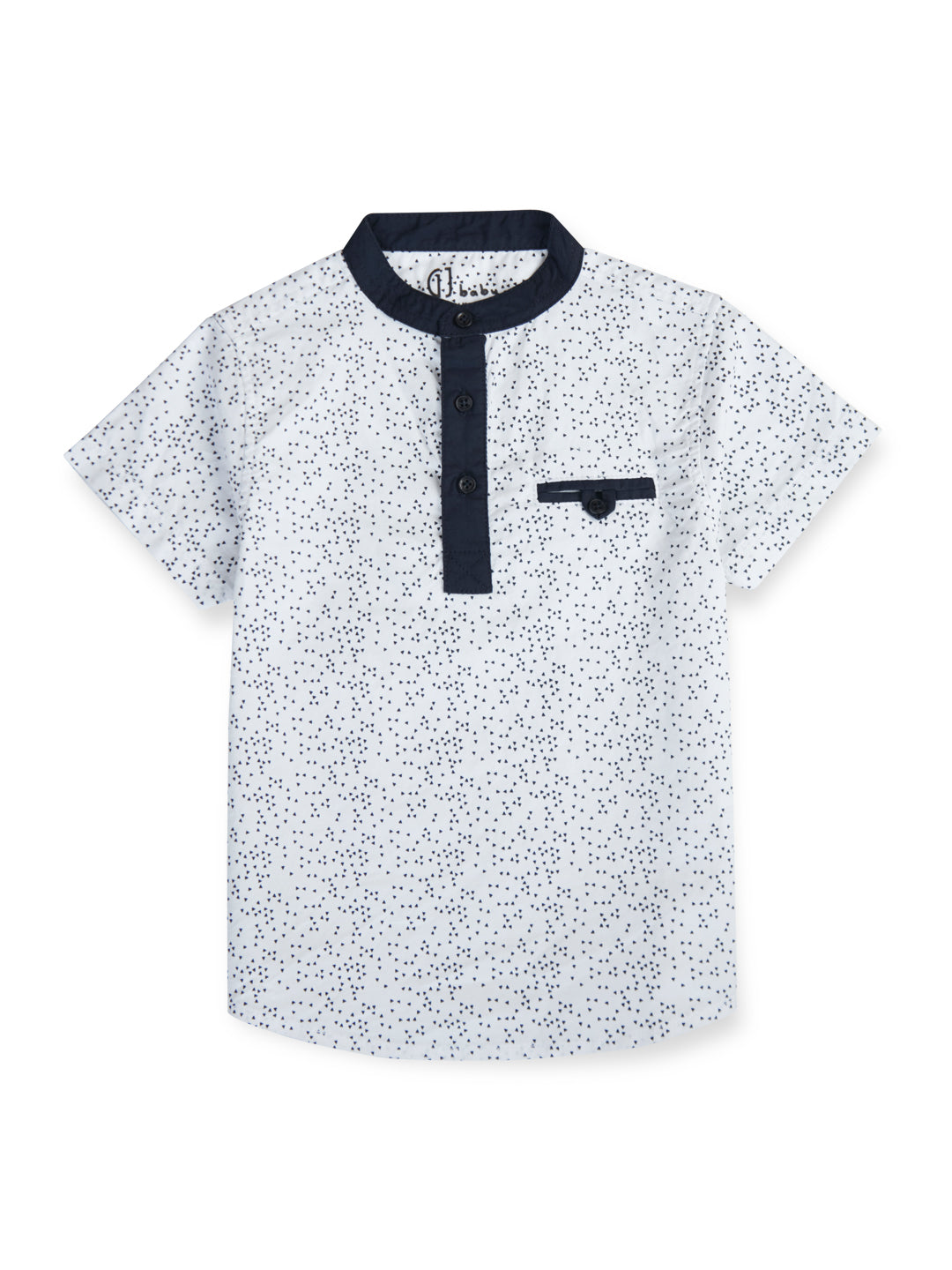 Baby Boys White Abstract Cotton Co-ordinate Set