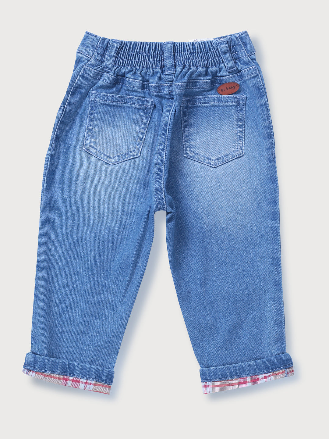 Boys Blue Washed Denim Jeans Elasticated