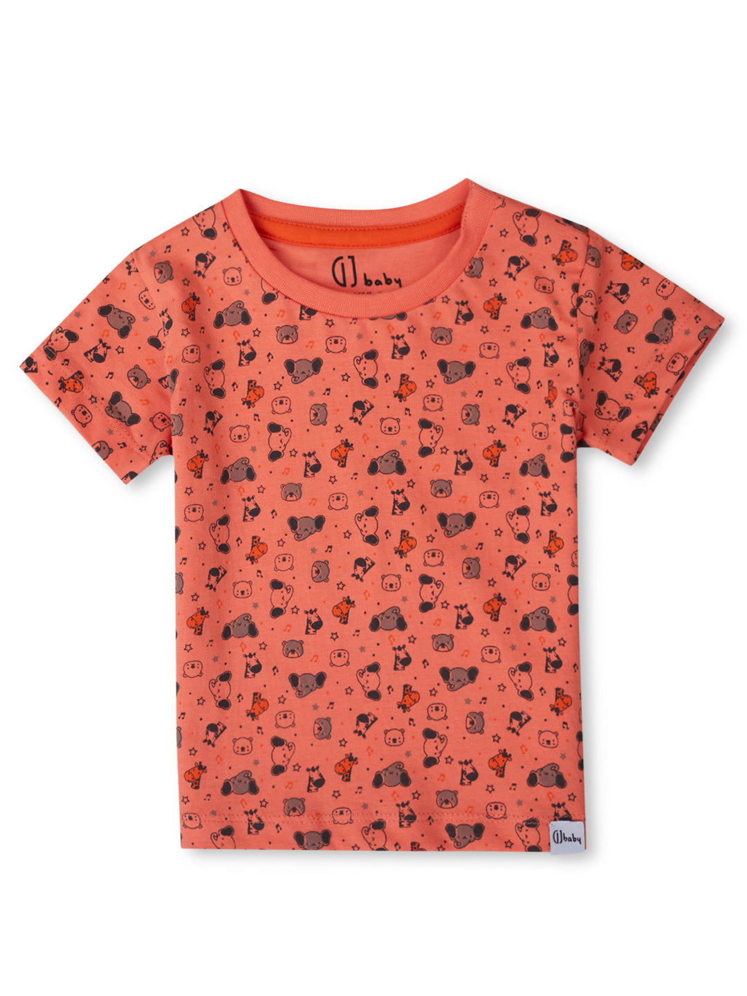 Baby Boys Coral Conversational Print Cotton T-Shirt