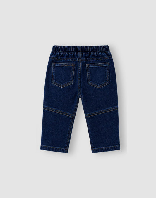 GJ Baby Girls Blue Cotton Fitted JEANS