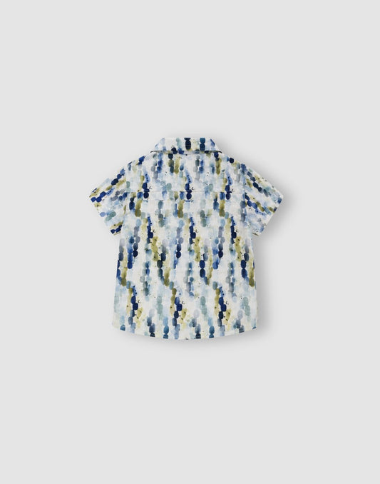 GJ Baby Boys White MONO VISCOSE Relaxed SHIRT