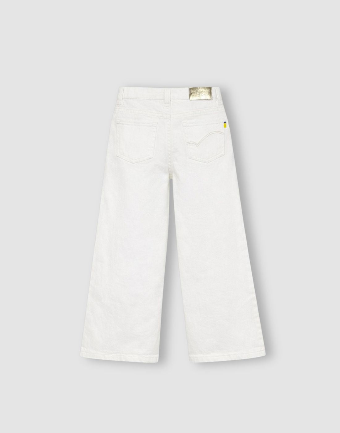 Girls White Denim Woven JEANS