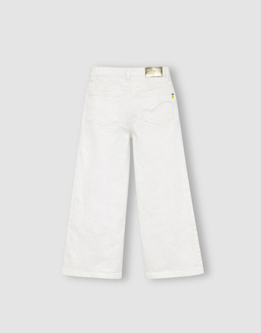 Girls White Denim Woven JEANS