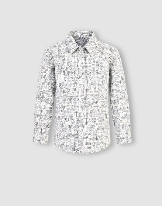 Gini and Jony Boys White Cotton Shirt Full Sleeves