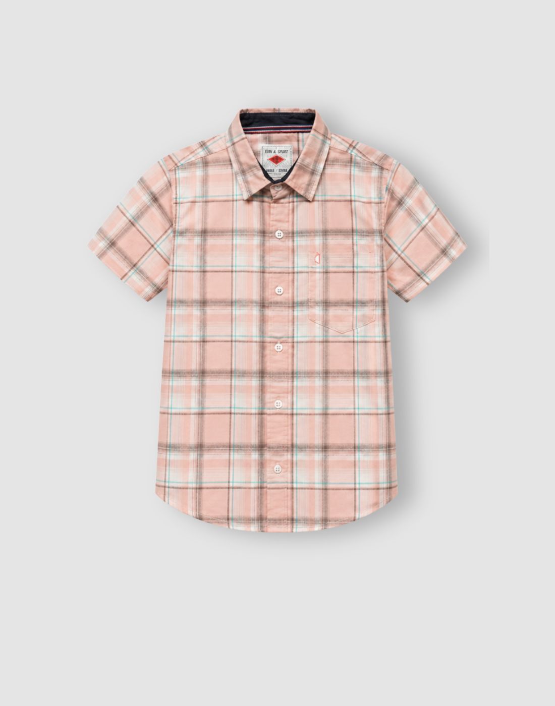 Gini and Jony Boys Pink Cotton Shirt Half Sleeves