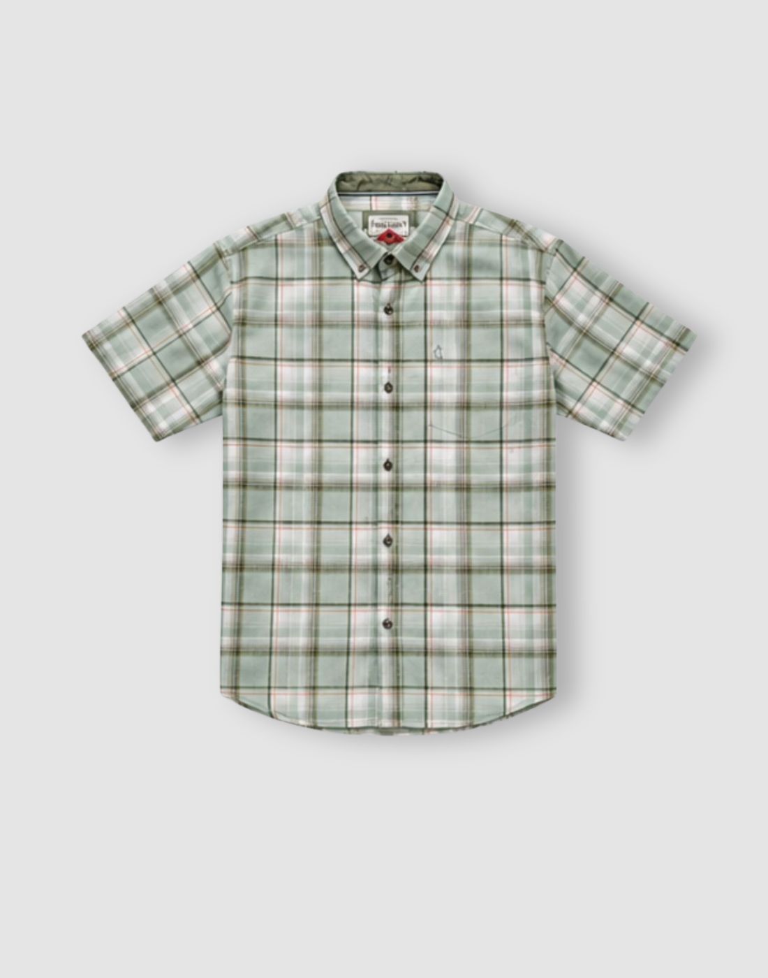 Gini and Jony Boys Green Cotton Shirt Half Sleeves