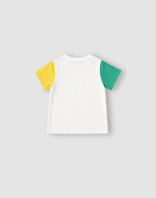 GJ Baby Boys White Cotton T-SHIRT