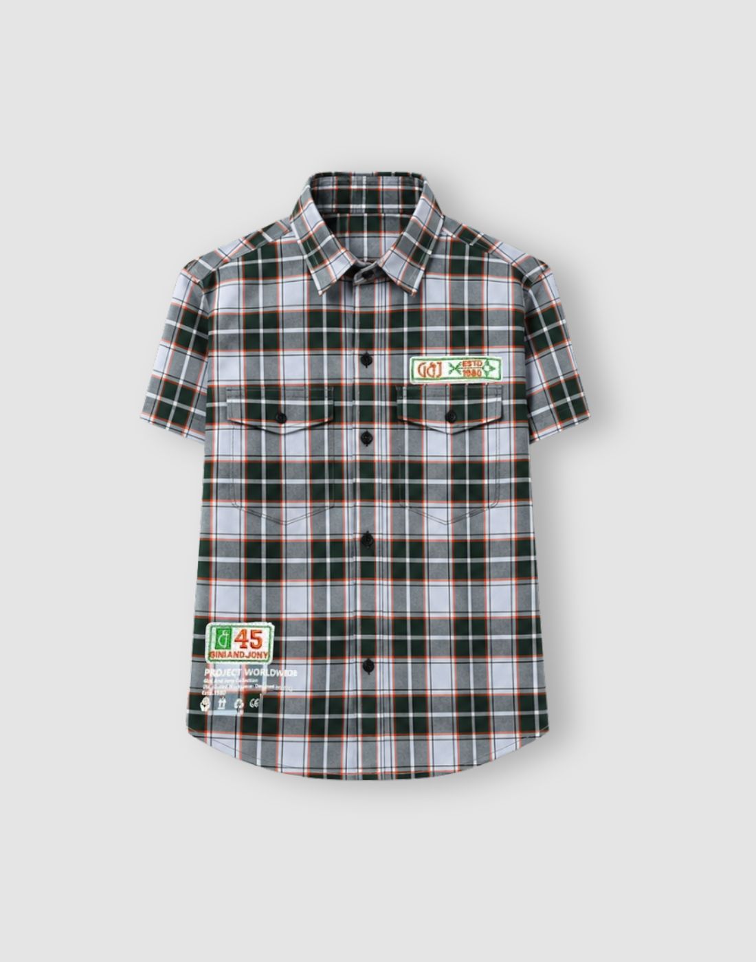 Gini and Jony Boys Checked Cotton Half Sleeve Shirt