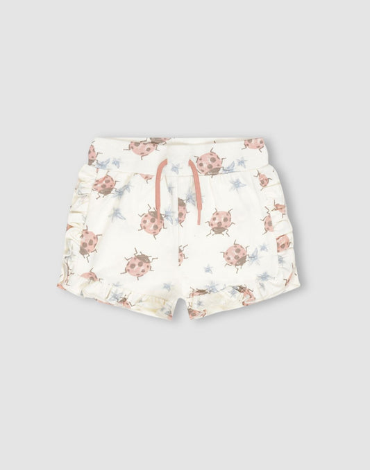 GJ Baby Girls Off-white Cotton Regular SHORTS