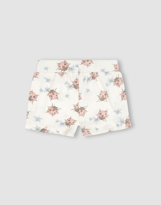 GJ Baby Girls Off-white Cotton Regular SHORTS