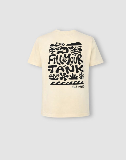 Gini and Jony Boys Off-White Graphic Cotton T-Shirt