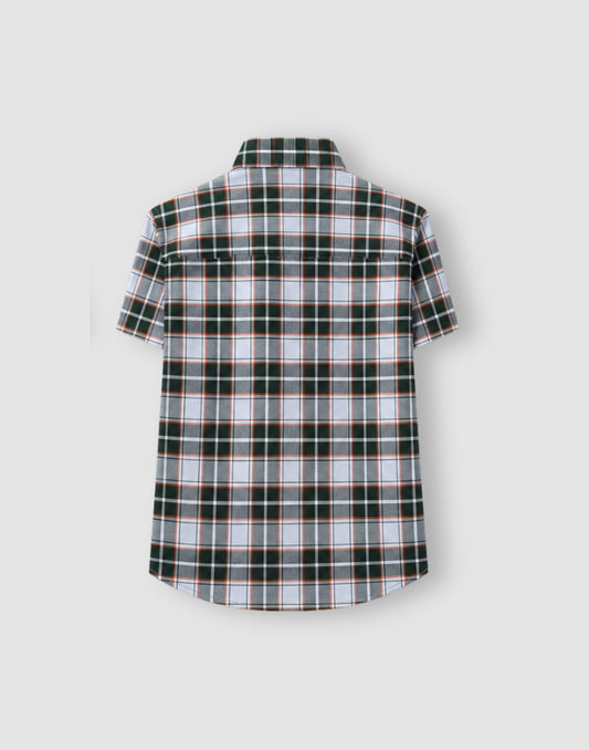 Gini and Jony Boys Checked Cotton Half Sleeve Shirt