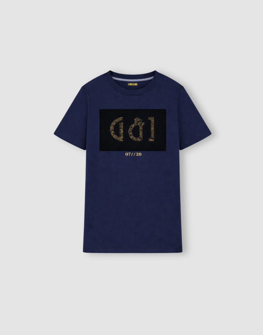 Boys Navy Blue Cotton Knit Half Sleeve T-Shirt
