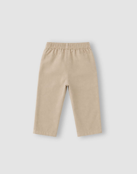 GJ Baby Boys Mid-Rise Cotton Twill Lycra Elasticated Trousers