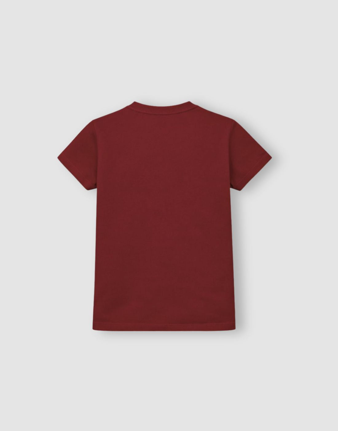Boys Burgandy Cotton Knit Half Sleeve T-Shirt