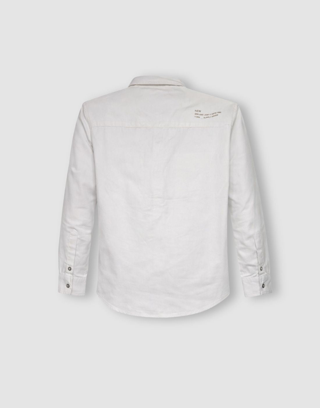 Gini and Jony Boys White Solid Cotton Shirt