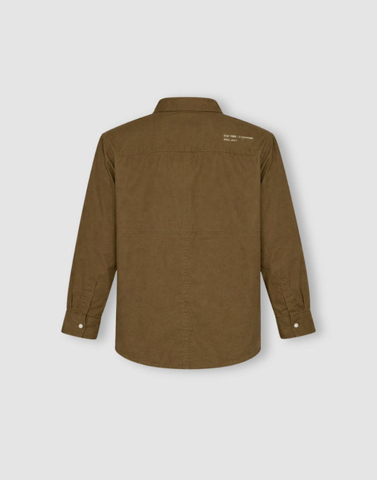 Gini and Jony Boys Beige Solid Cotton Shirt