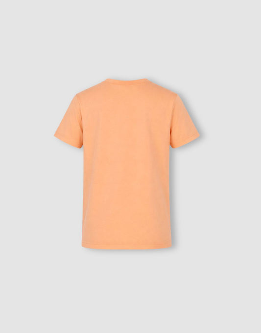 Gini and Jony Boys Peach Graphic Cotton T-Shirt