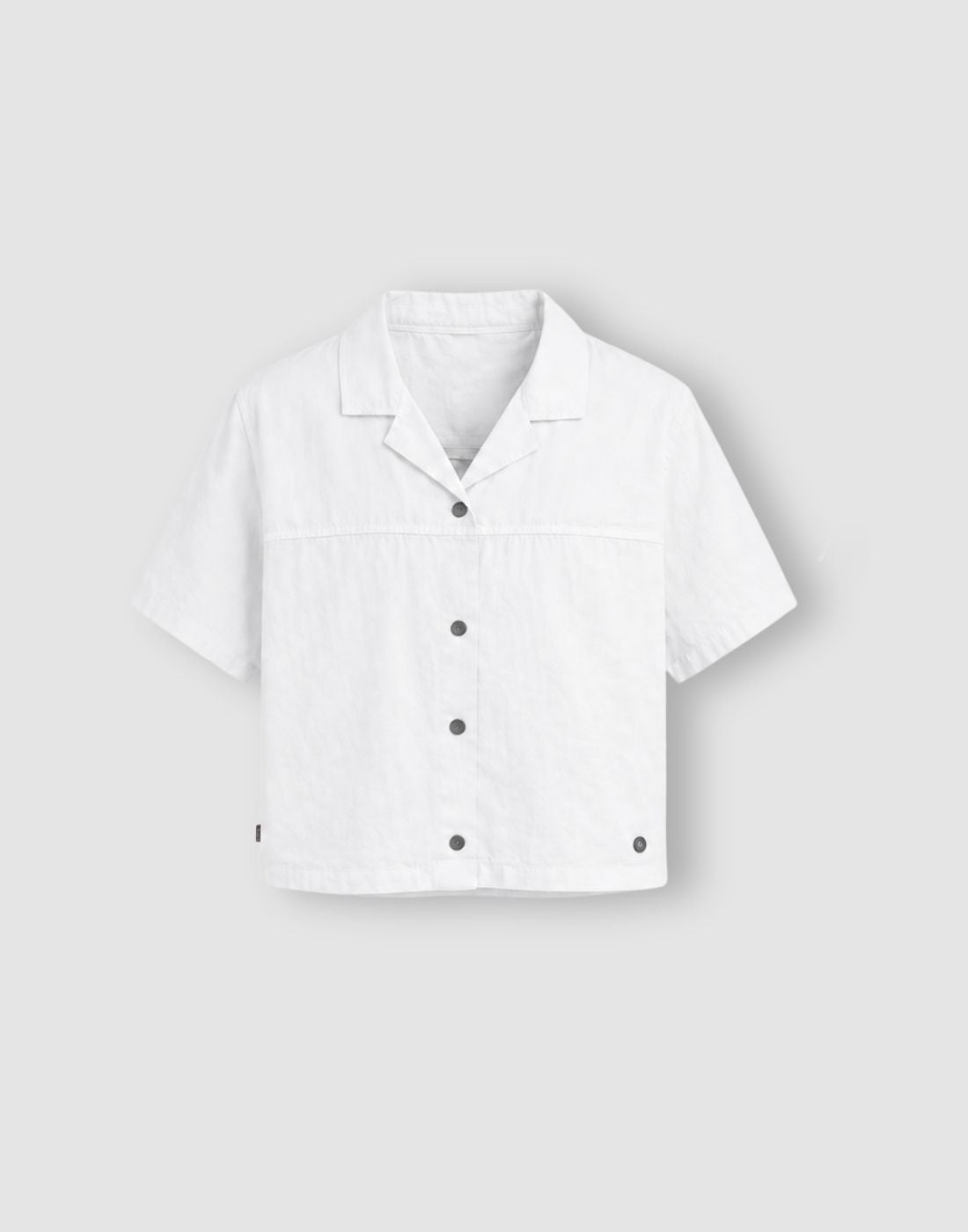 Girls White Cotton Woven Half Sleeve SHIRT