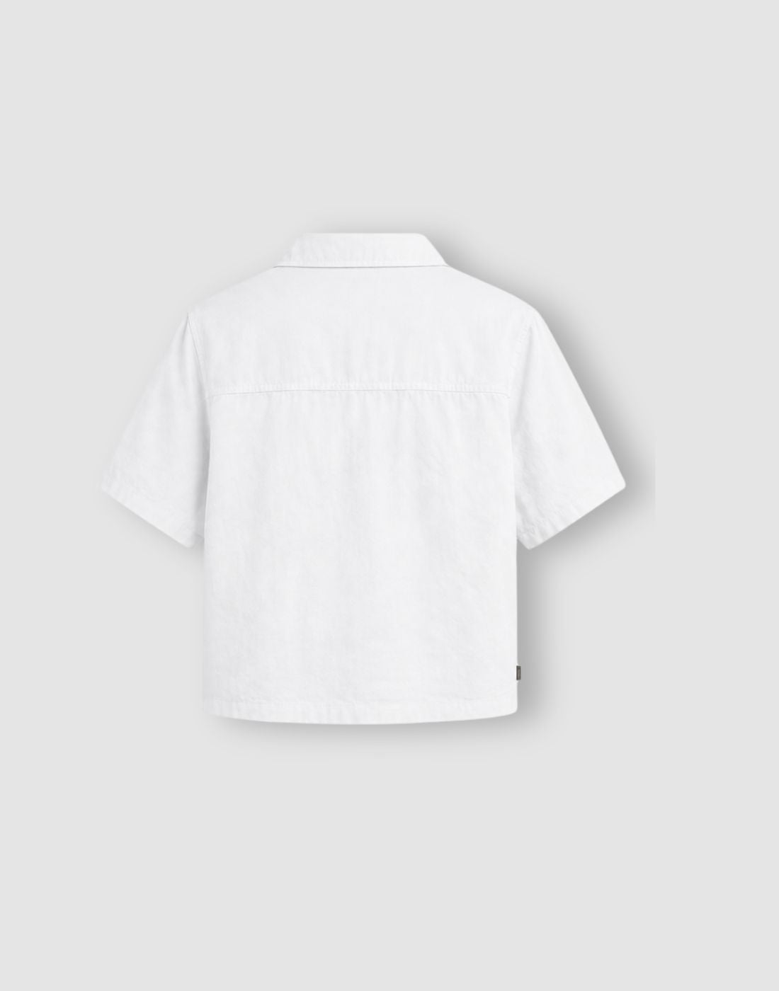 Girls White Cotton Woven Half Sleeve SHIRT