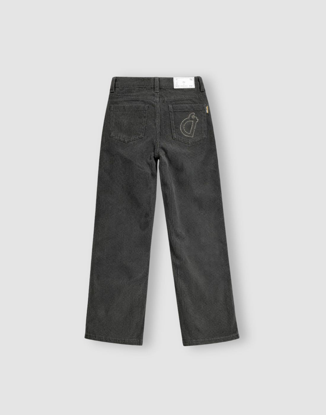Boys Charcoal Cotton Woven Trouser