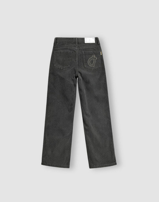 Boys Charcoal Cotton Woven Trouser
