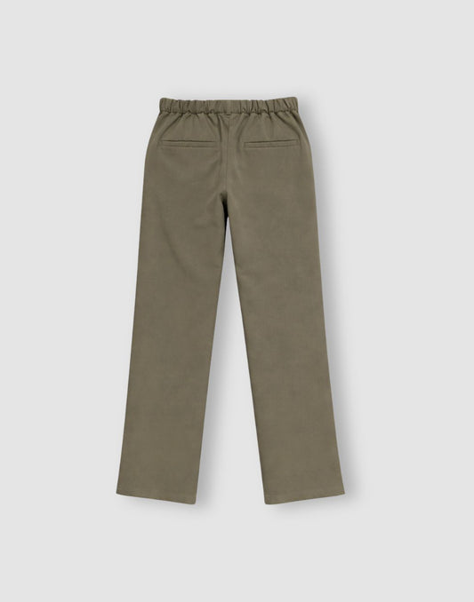 Boys Tan Cotton Woven Trouser