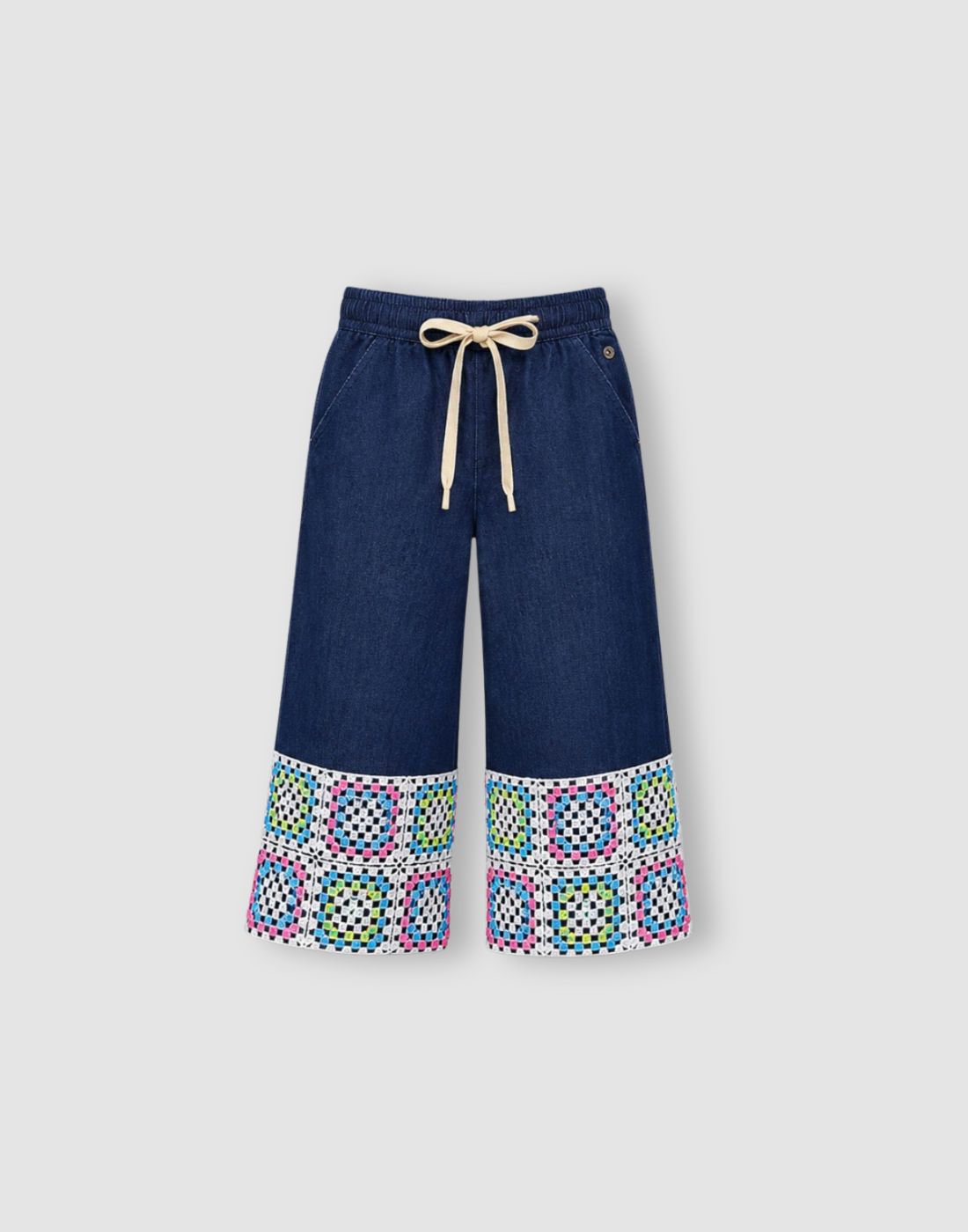Gini and Jony Girls Blue Denim Cullotes Elasticated