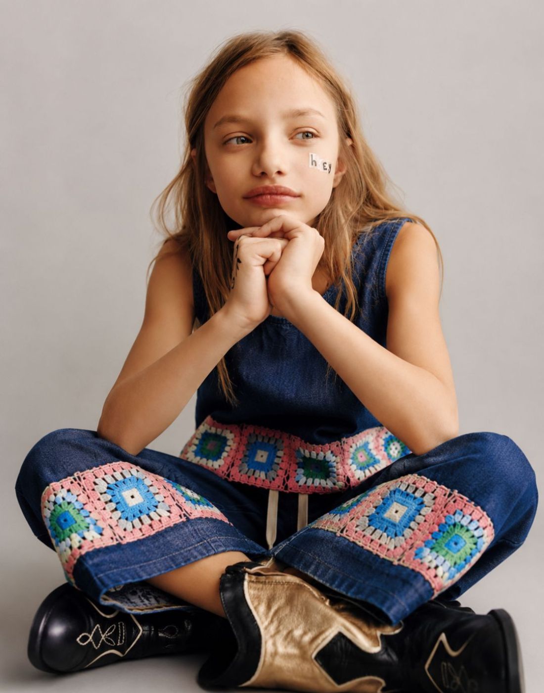 Gini and Jony Girls Blue Denim Denim Top Sleeve Less