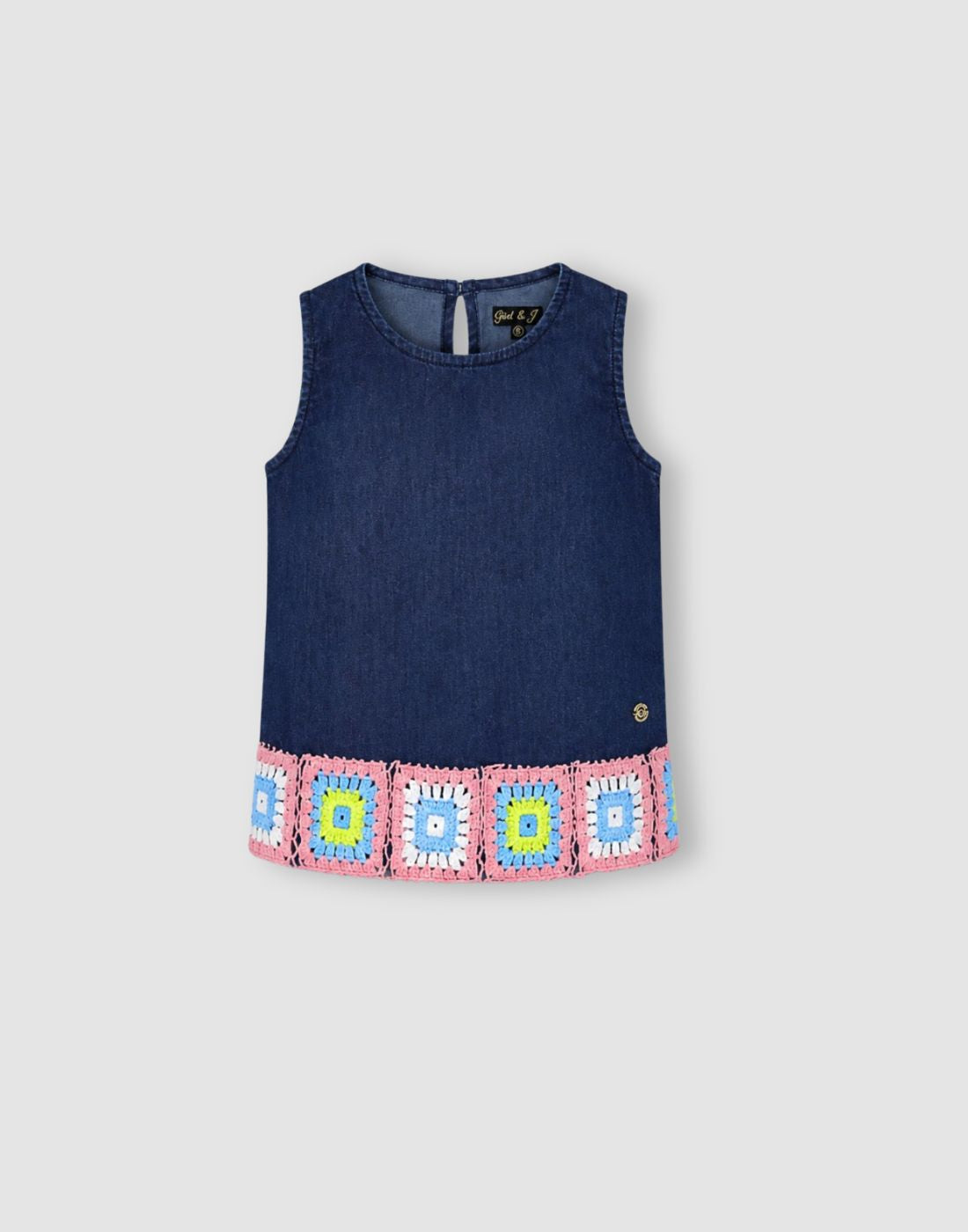 Gini and Jony Girls Blue Denim Denim Top Sleeve Less