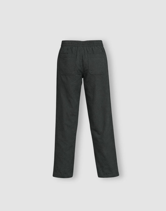 Boys Dark Grey Cotton Woven Trouser