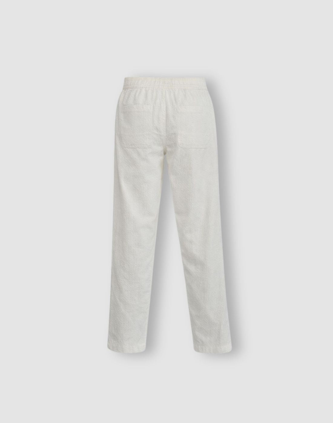 Boys White Cotton Woven Trouser
