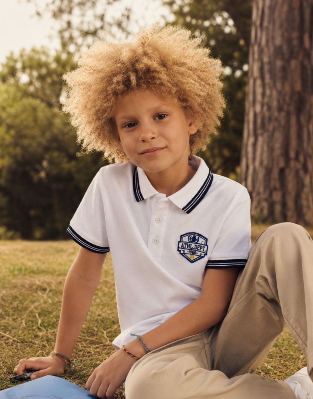 Gini and Jony Boys White Cotton Polo T-Shirt Half Sleeves