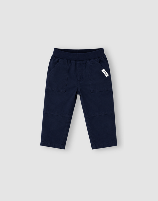 GJ Baby Boys Navy Cotton Fitted TROUSER