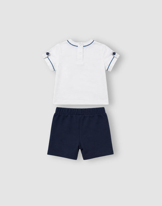 GJ Baby Boys Cotton Graphic Print Co-Ord Set