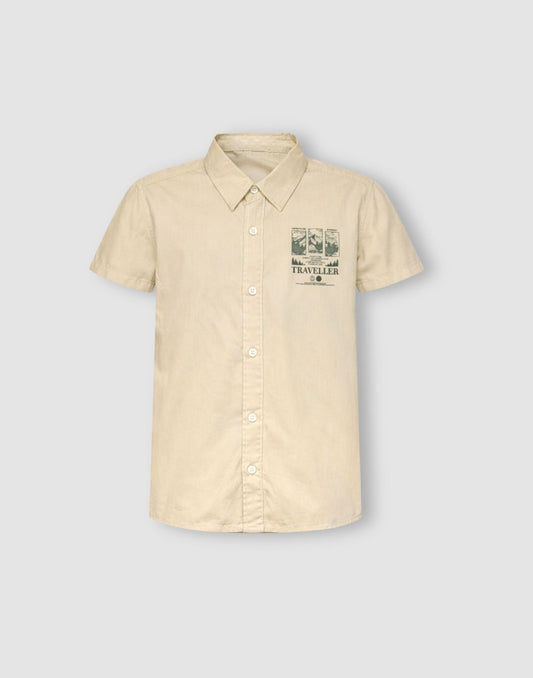 Gini and Jony Boys Beige Shirt