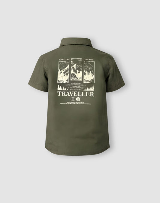 Gini and Jony Boys Green Shirt
