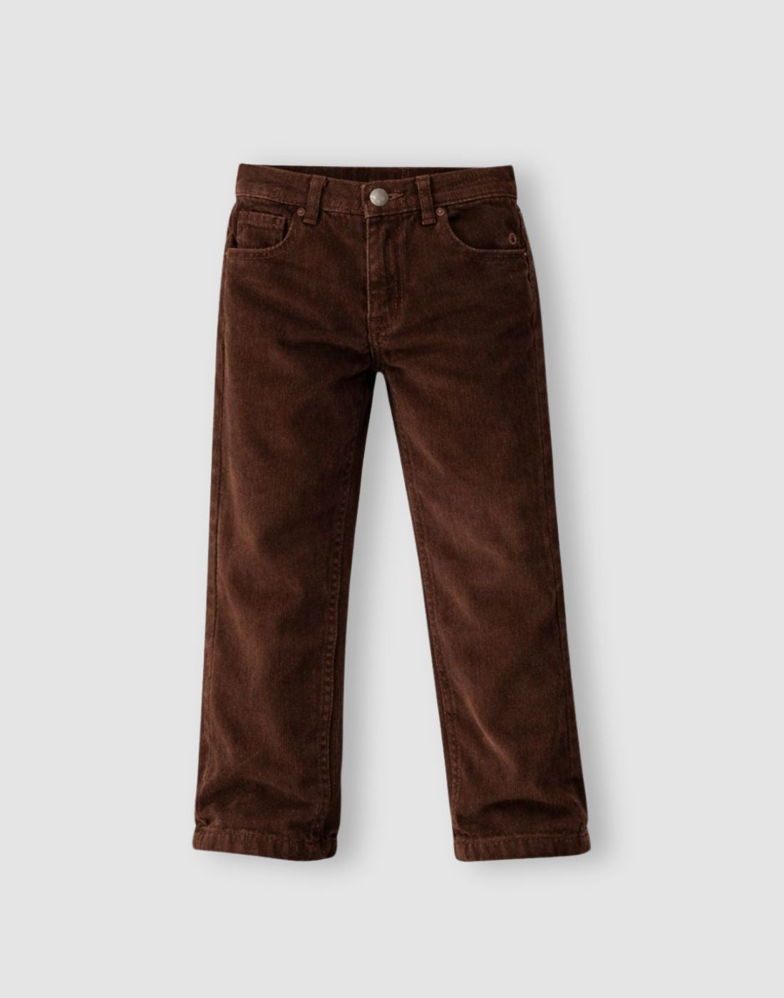 Gini and Jony Boys Brown Solid Straight Fit Trousers