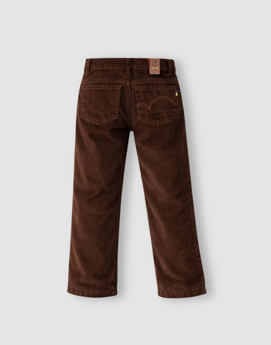Girls Brown Solid Trousers