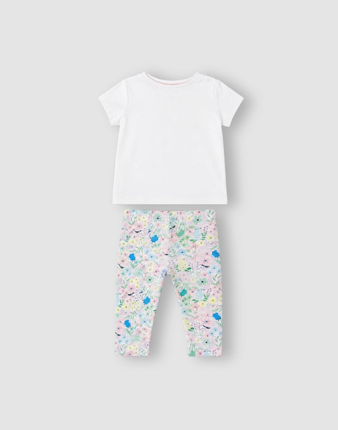 GJ Baby Girls White Cotton Regular CO-ORDINATE