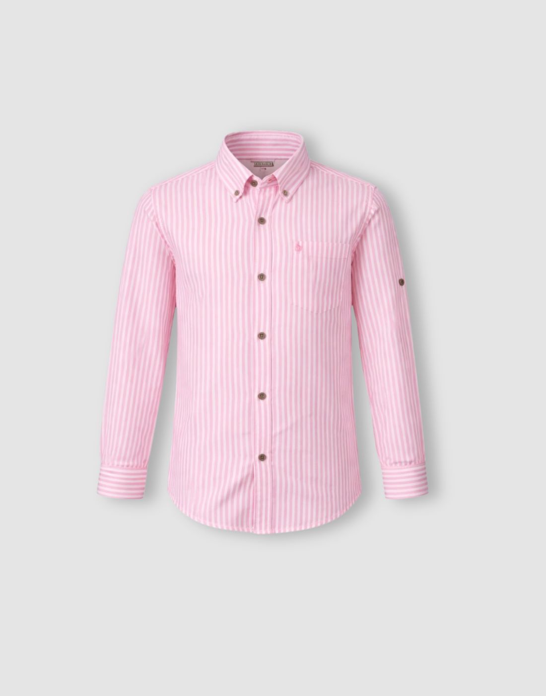 Gini and Jony Boys Pink Stripe Shirt