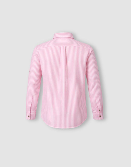 Gini and Jony Boys Pink Stripe Shirt