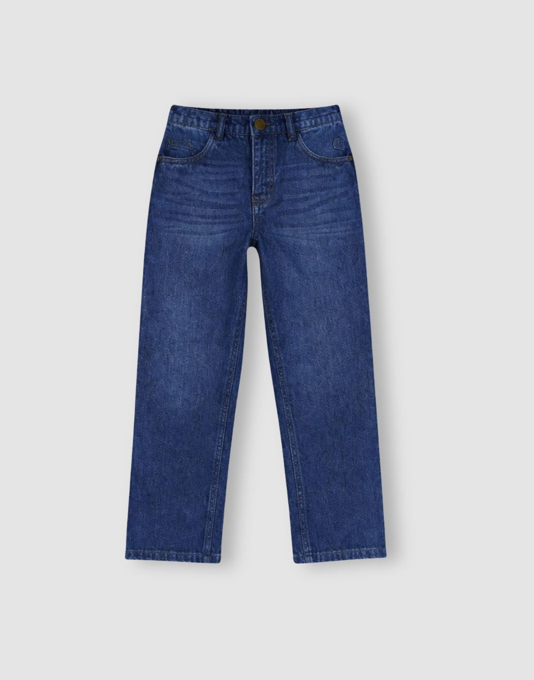 Boys Navy Blue Denim Woven JEANS