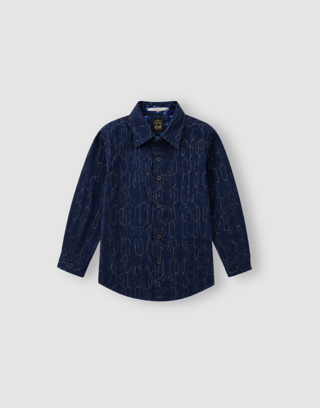 GJ Baby Boys Cotton Printed Full Sleeve Shirt