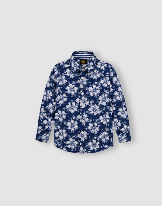 GJ Baby Boys Blue COTTON MODAL SHIRT